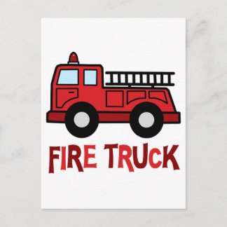 Firetruck Postcard