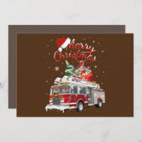 Firetruck Santa Sleigh Fireman Christmas Firefight
