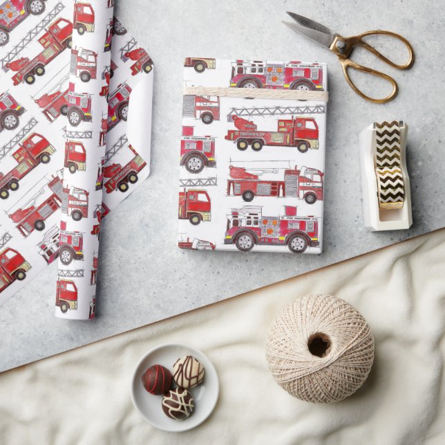Firetrucks Wrapping Paper (Crafts)