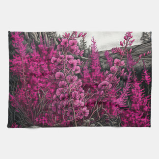 Fireweed 7 tea towel
