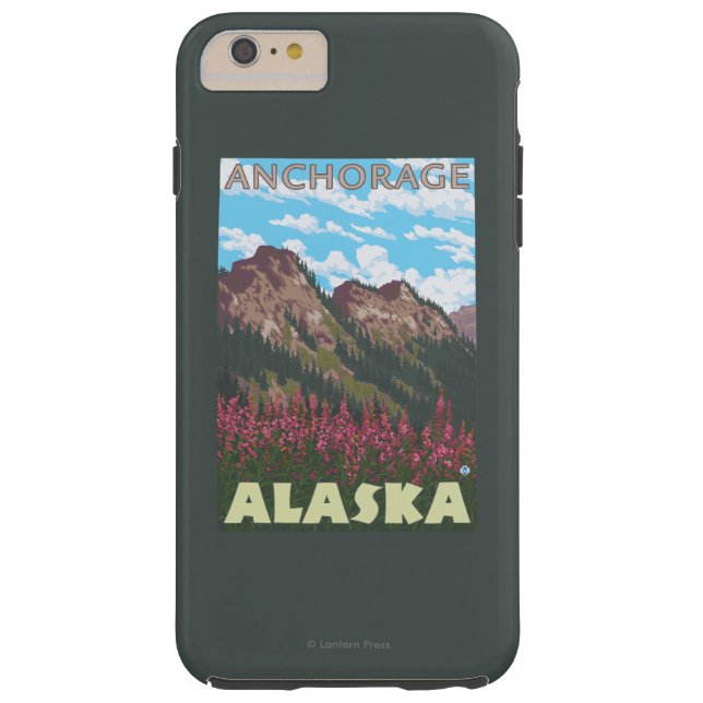 Fireweed & Mountains - Anchorage, Alaska Case-Mate iPhone Case (Back)