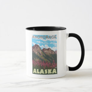 Fireweed & Mountains - Anchorage, Alaska Mug