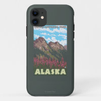 Fireweed & Mountains - Denali Nat'l Park,