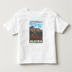 Fireweed & Mountains - Ketchikan, Alaska Toddler T-Shirt