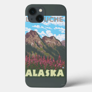 Fireweed & Mountains - Latouche, Alaska iPhone 13 Case