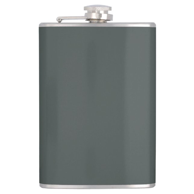 Fireweed & Mountains - Latouche, Alaska Hip Flask (Front)