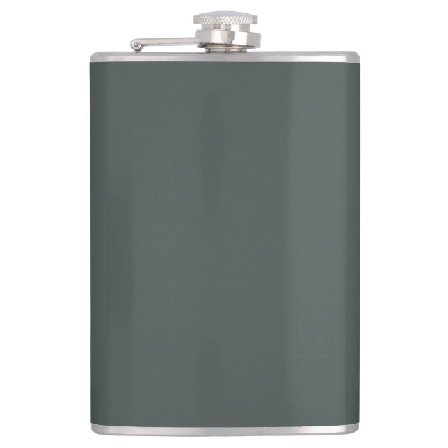 Fireweed & Mountains - Latouche, Alaska Hip Flask (Front)