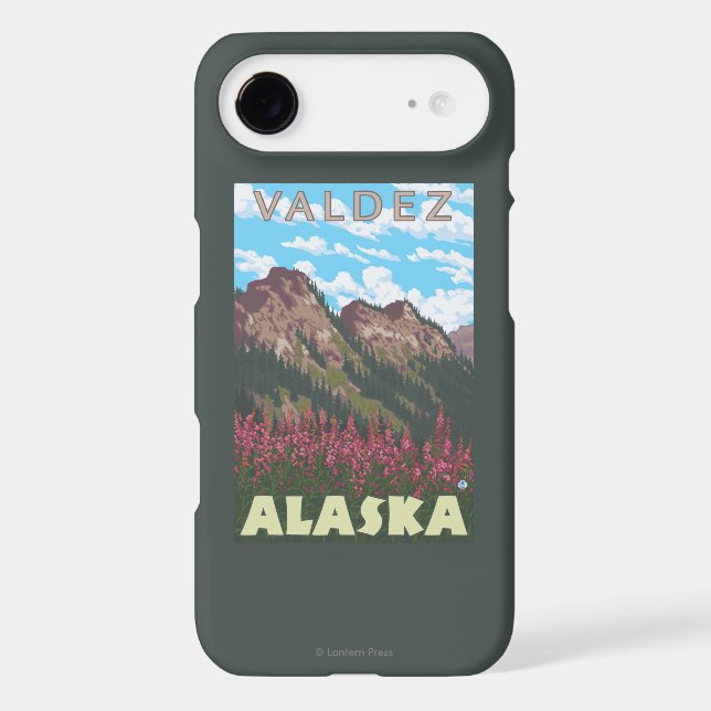 Fireweed & Mountains - Valdez, Alaska Case-Mate iPhone Case (Back)