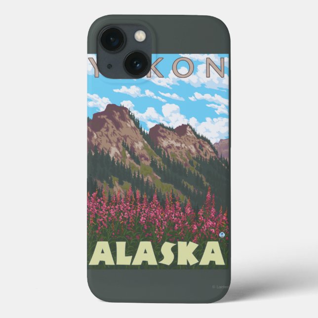 Fireweed & Mountains - Yukon, Alaska Case-Mate iPhone Case (Back)