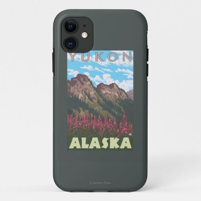 Fireweed & Mountains - Yukon, Alaska Case-Mate iPhone Case (Back)