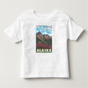 Fireweed & Mountains - Yukon, Alaska Toddler T-Shirt