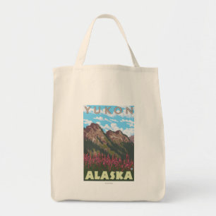Fireweed & Mountains - Yukon, Alaska Tote Bag