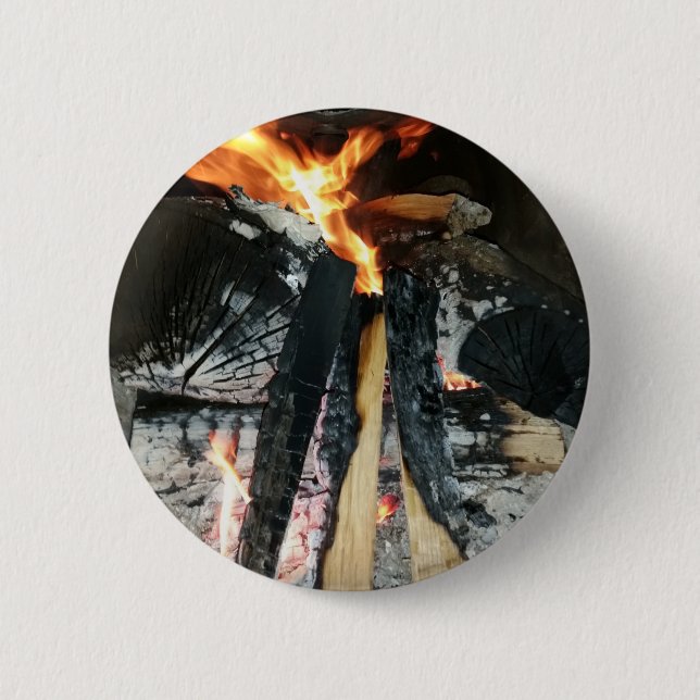 Firewood 6 Cm Round Badge (Front)