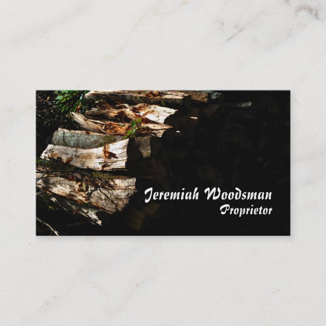 Firewood business card (Front)
