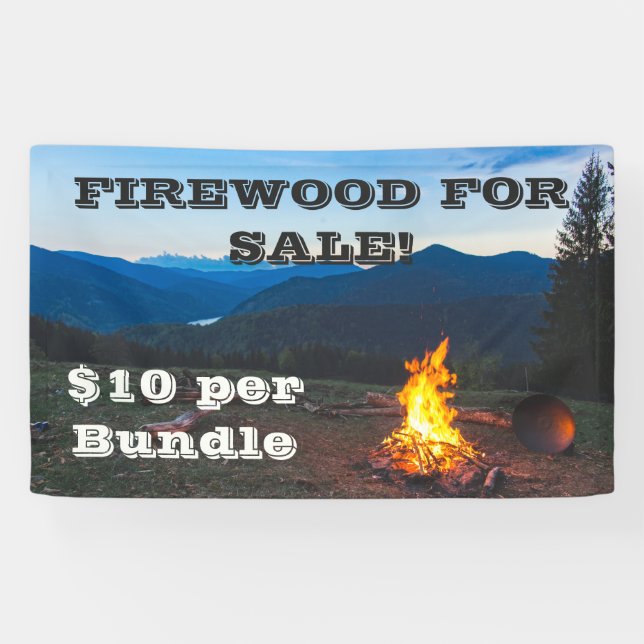 Firewood for sale edit price banner (Horizontal)