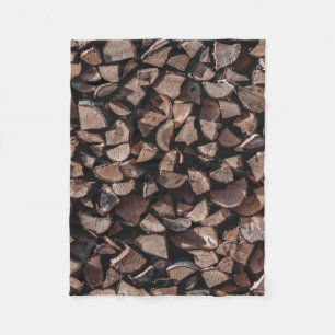 Firewood lot fleece blanket