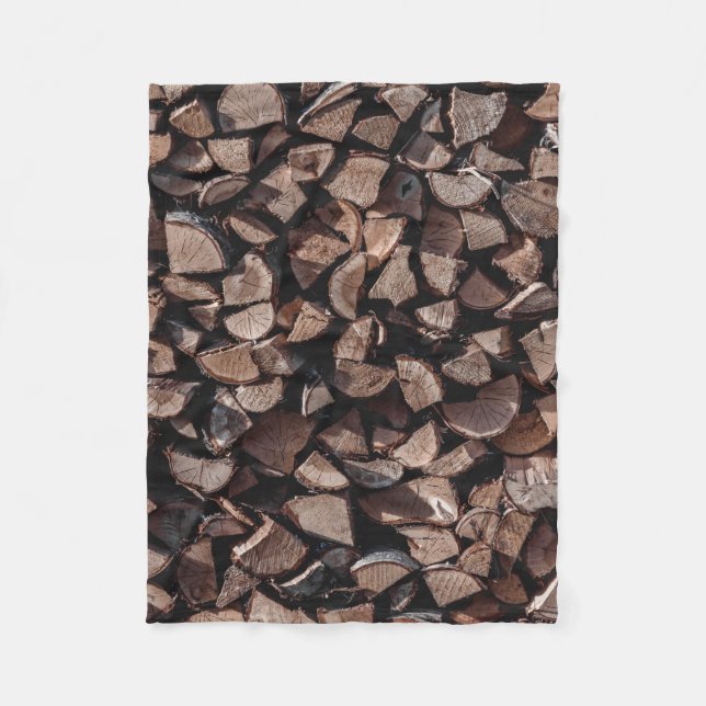 Firewood lot fleece blanket (Front)