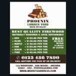 Firewood, Lumber/Timber/Wood Yard Advert Flyer<br><div class="desc">Firewood,  Lumber/Timber/Wood Yard Advertising Flyer by The Business Card Store.</div>