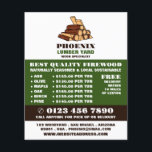 Firewood, Lumber/Timber/Wood Yard Advert Flyer<br><div class="desc">Firewood,  Lumber/Timber/Wood Yard Advertising Flyer by The Business Card Store.</div>