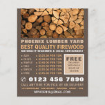 Firewood, Lumber/Timber/Wood Yard Flyer<br><div class="desc">Firewood,  Lumber/Timber/Wood Yard Advertising Flyer by The Business Card Store.</div>