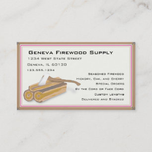 Firewood or tree service business card