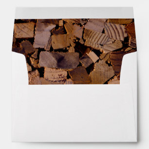 Firewood rustic cabin wood grain tree bark pattern envelopes
