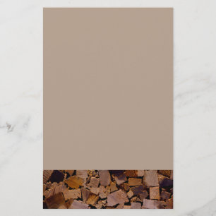 Firewood rustic cabin wood grain tree bark pattern stationery