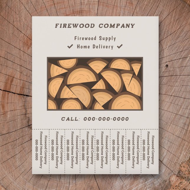 Firewood Supply & Delivery Tear Off Strips Flyer (Firewood Supply & Delivery Tear Off Strips Flyer)