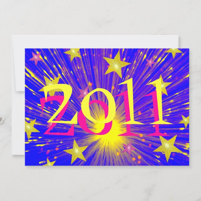 Firework '2011' party  invitation (Front)