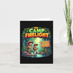 Firework 2025 Vbs Camp Firelight Camp Vacation Bib Card