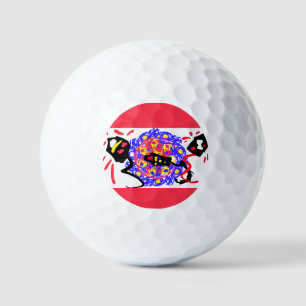 Firework art pop golf balls