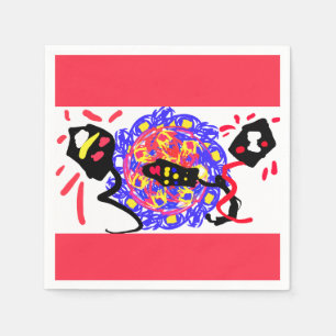 Firework art pop napkin