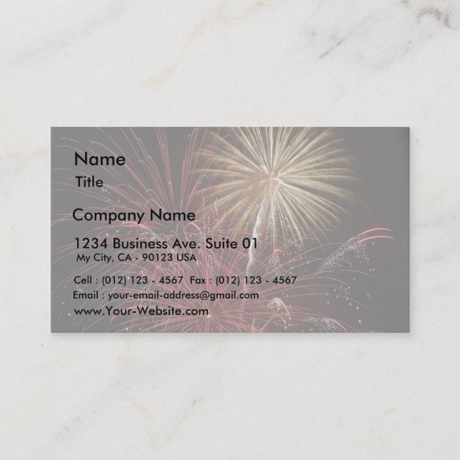 Firework Business Card (Front)