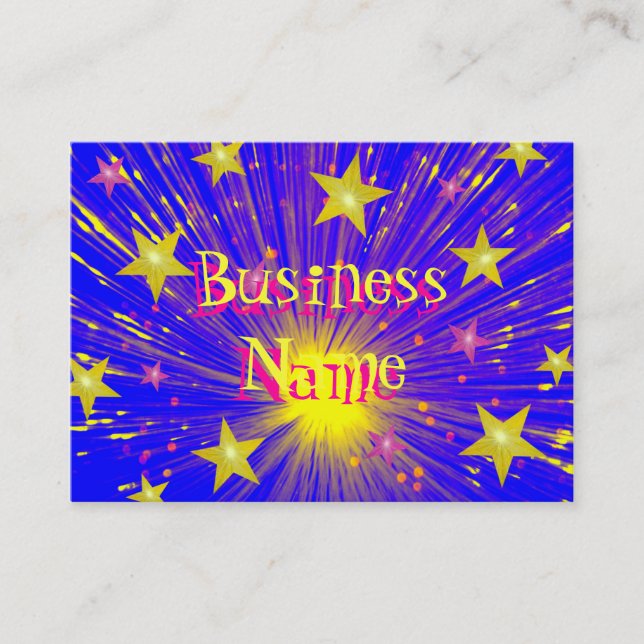 Firework business card template chubby (Front)
