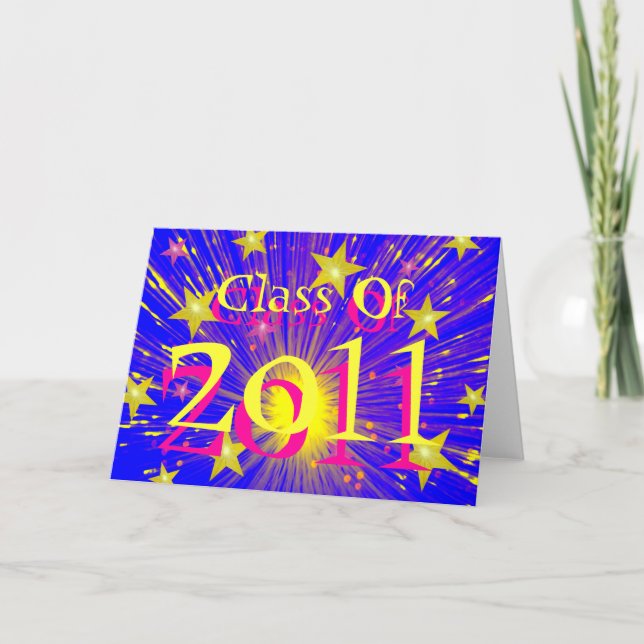 Firework 'Class of 2011' greetings card (Front)
