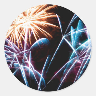 Firework Classic Round Sticker