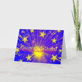 Firework 'Congratulations!' greetings card