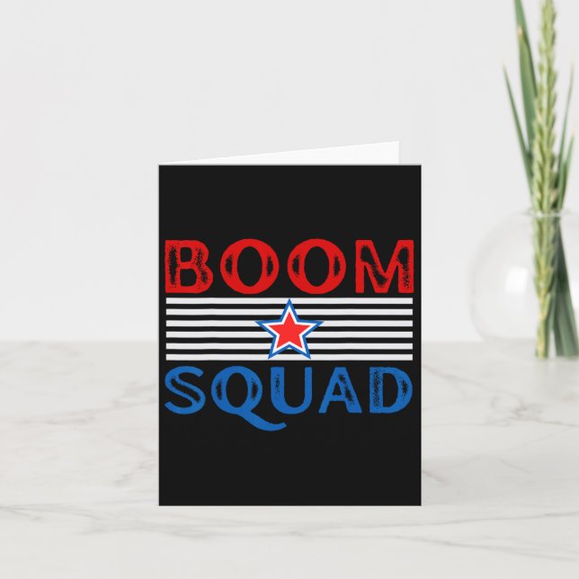 Firework Director Funny 4th Of July Boom Squad. 1  Card (Front)