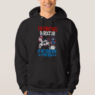 Firework Director Happy 4th Of July American Flag Hoodie
