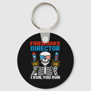 Firework Director If I Run You Run 4th Of July Ske Key Ring