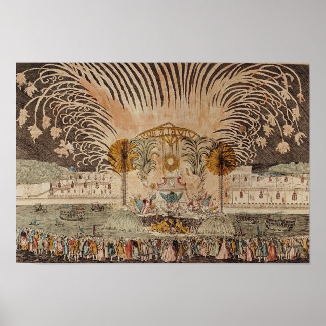 Firework Display in the Place Louis XV Poster (Front)