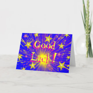 Firework 'Good Luck' greetings card
