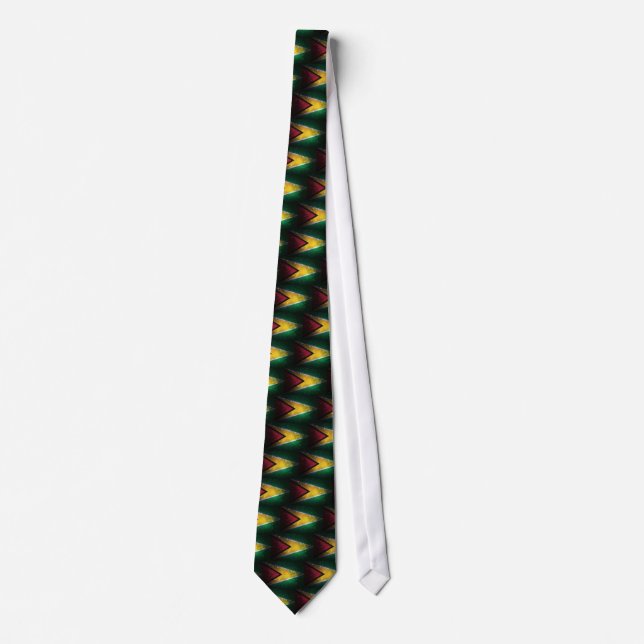 Firework; Guyana Flag Tie (Front)
