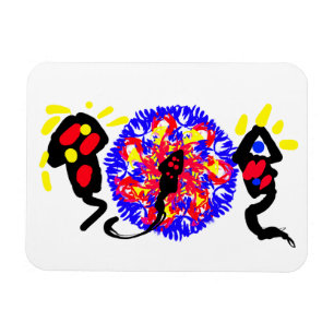 Firework joy magnet