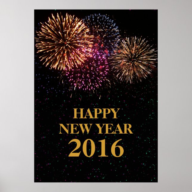 Firework New Year's Eve Poster (Front)