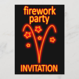 firework party invitation