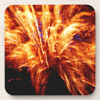 Firework Plastic Coasters