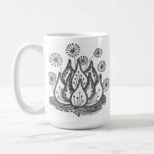 Firework Pond Lily Coffee Mug (Left)
