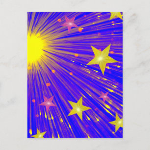Firework postcard portrait