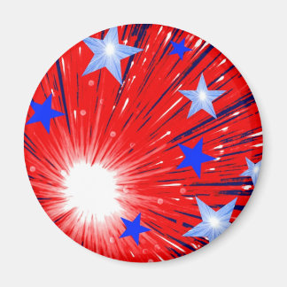 Firework Red White Blue fridge magnet
